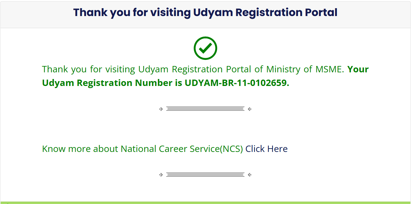 Udyam Certificate